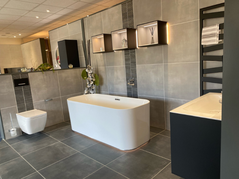 Signature Bathrooms Display, located in the showroom based in Kendal